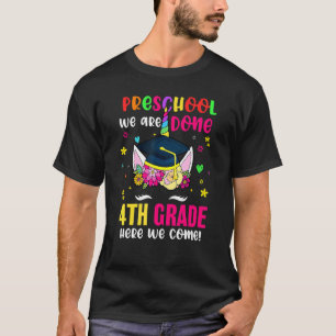 Camiseta Preescolar Estamos terminados 4to Graduación De Un