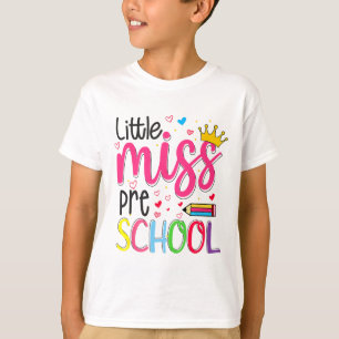 Camiseta Preescolar Little Miss De Vuelta a la Escuela Niña
