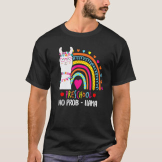 Camiseta Preescolar Llama Maestra Arcoíris Sin Problemas De
