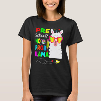 Camiseta Preescolar Llama Maestra Estudiante Sin Problema D