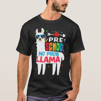 Camiseta Preescolar Llama Sin Problema Maestro Estudiante D