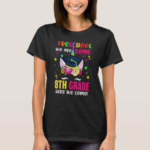 Camiseta Preescolar Se Terminó 8º Graduación De Unicornio P