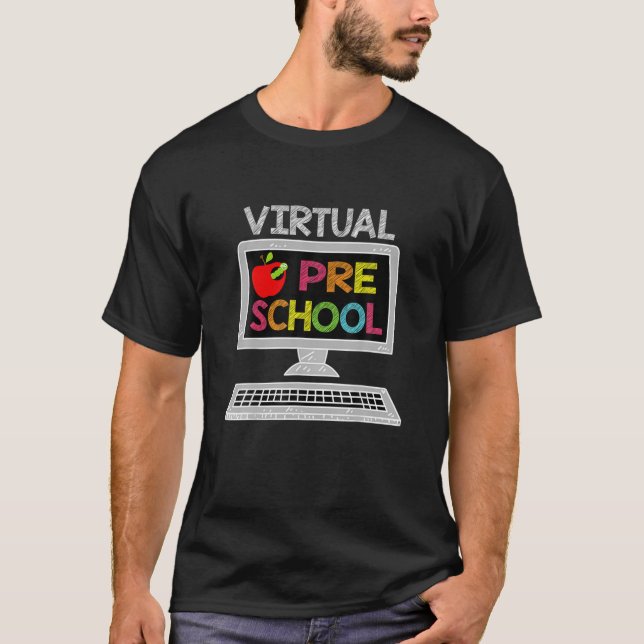 Camiseta Preescolar virtual - Aprendizaje A Distancia A Sch (Anverso)