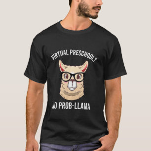 Camiseta Preescolar virtual sin prob. llama té divertido de