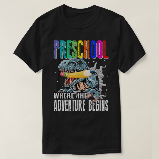 Camiseta PREESCUELA Donde Comienza La Aventura (Diseño del anverso)