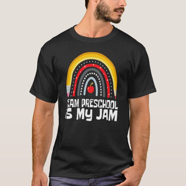 Camiseta PREESCUELA ES MI JAM First Day Back to School Teac (Anverso)