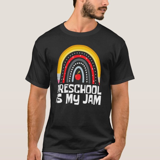 Camiseta PREESCUELA ES MI JAM First Day Back to School Teac (Anverso)