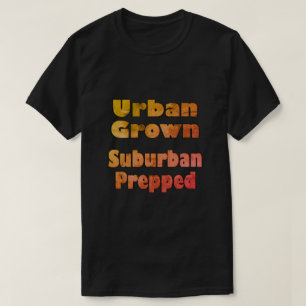 Camiseta prefabricada en un suburbano