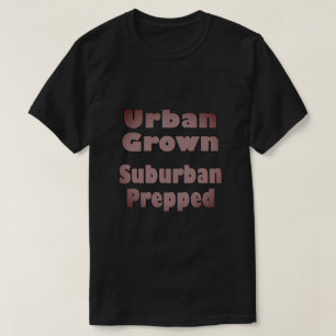 Camiseta prefabricada en un suburbano