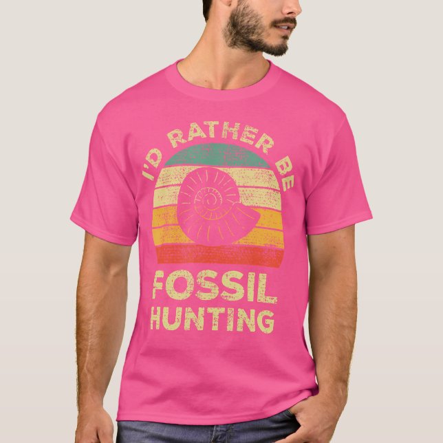 Camiseta Preferiría Buscar Fósiles (Anverso)