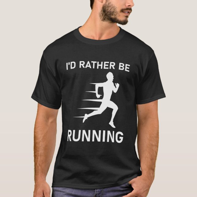 Camiseta Preferiría Correr - Corredor, Maratón (Anverso)