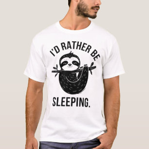 Camiseta Preferiría Dormir Lazy Sloth