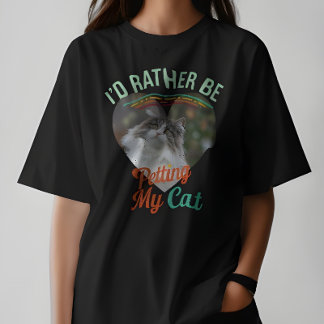 Camiseta Preferiría Echarle un té a mi gato Personalizado