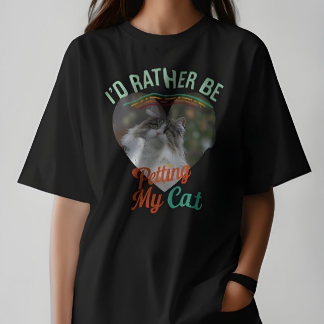 Camiseta Preferiría Echarle un té a mi gato Personalizado (Subido por el creador)