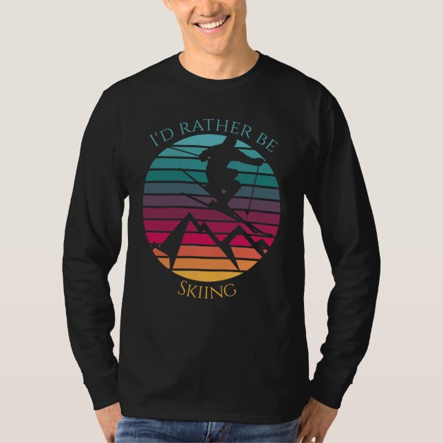 Camiseta Preferiría Esquiar Ilustracion (Anverso)