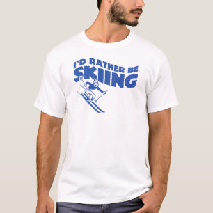 Camiseta Preferiría Esquiar (macho)