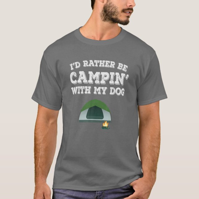 Camiseta Preferiría Estar Caminando Con Mi Perro, Amar Camp (Anverso)