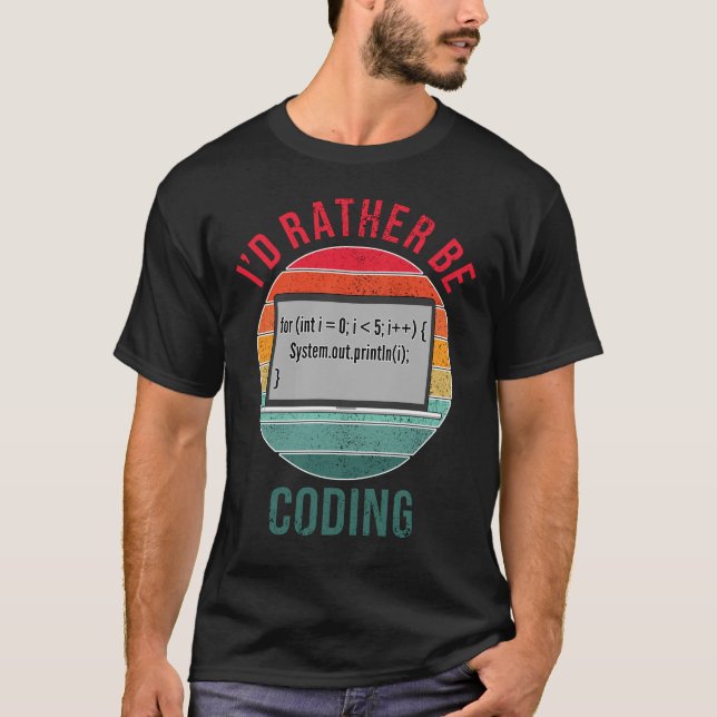 Camiseta Preferiría Estar Codificando (Anverso)
