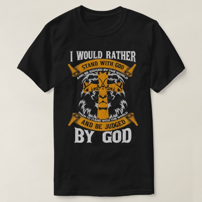 Camiseta Preferiría Estar Con Dios Jesucristo Christi (Diseño del anverso)