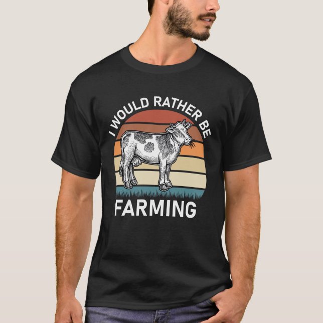 Camiseta Preferiría Estar Cultivando (Anverso)