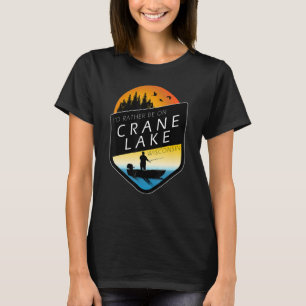 Camiseta Preferiría Estar En Crane Lake Wisconsin Sunset Fi
