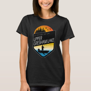 Camiseta Preferiría Estar En El Alto Lago Gresham Pescado W