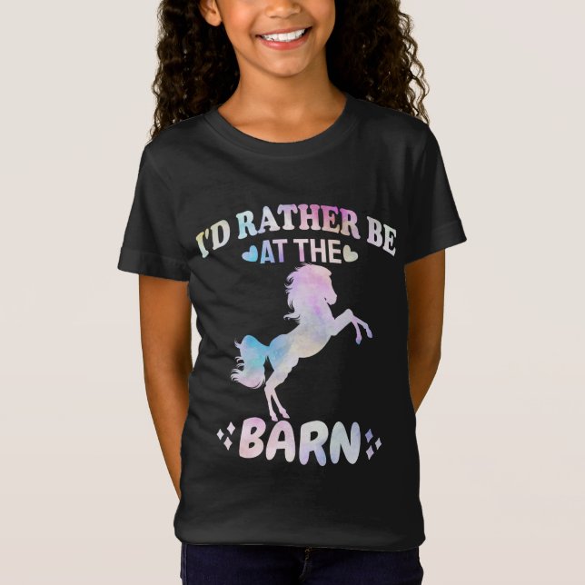 Camiseta Preferiría Estar En El Barn (Anverso)