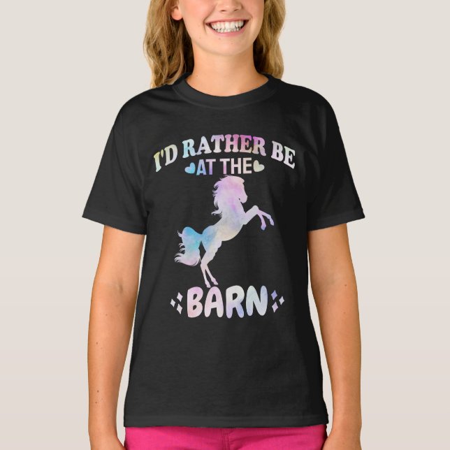 Camiseta Preferiría Estar En El Barn (Anverso)