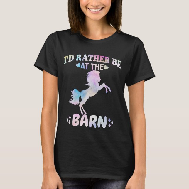Camiseta Preferiría Estar En El Barn (Anverso)