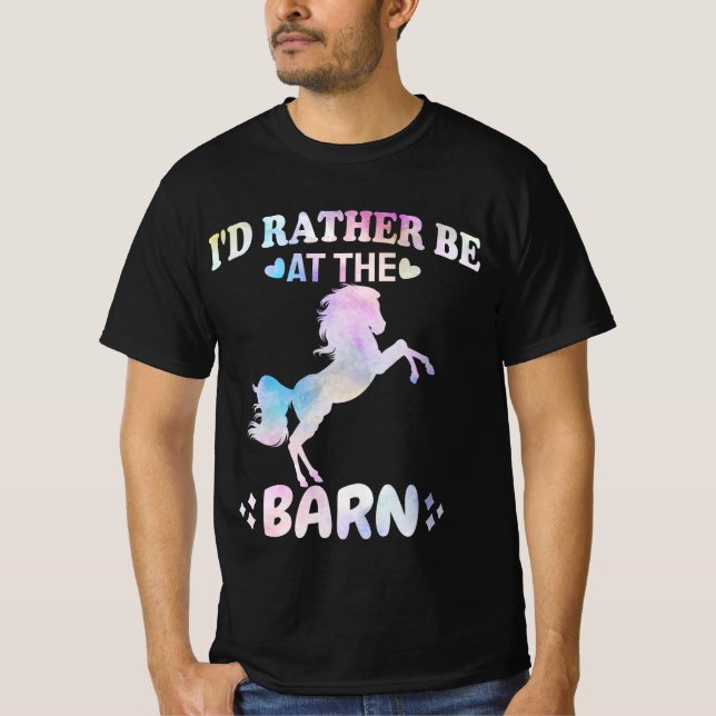 Camiseta Preferiría Estar En El Barn (Anverso)