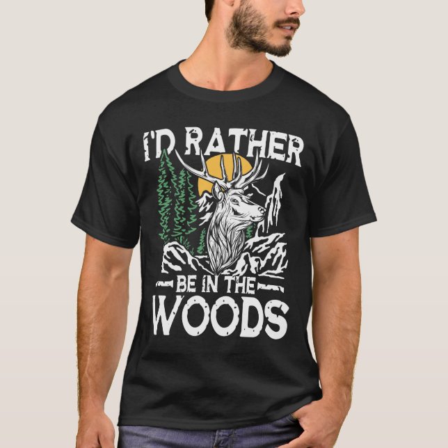 Camiseta Preferiría estar en el bosque (Anverso)