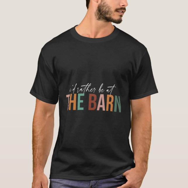 Camiseta Preferiría Estar En El Caballo De Barn (Anverso)