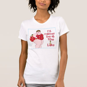 Camiseta ¡Preferiría estar en el lago!