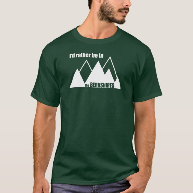 Camiseta Preferiría Estar En La Montaña Berkshires (Anverso)