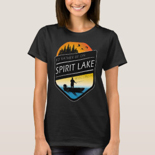 Camiseta Preferiría Estar En La Pesca De Spirit Lake Wiscon
