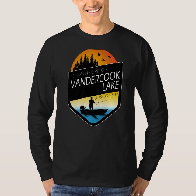 Camiseta Preferiría Estar En La Pesca De Vandercooking (Anverso)