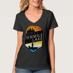 Camiseta Preferiría Estar En La Pesca Del Lago Tenmile Wisc