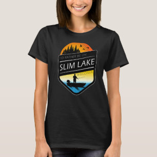 Camiseta Preferiría Estar En La Pesca Delgada Del Lago Wisc