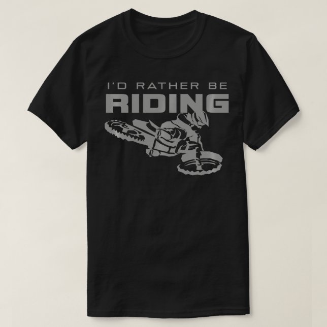 Camiseta Preferiría Estar En Motocross Sucia En Bicicleta (Diseño del anverso)