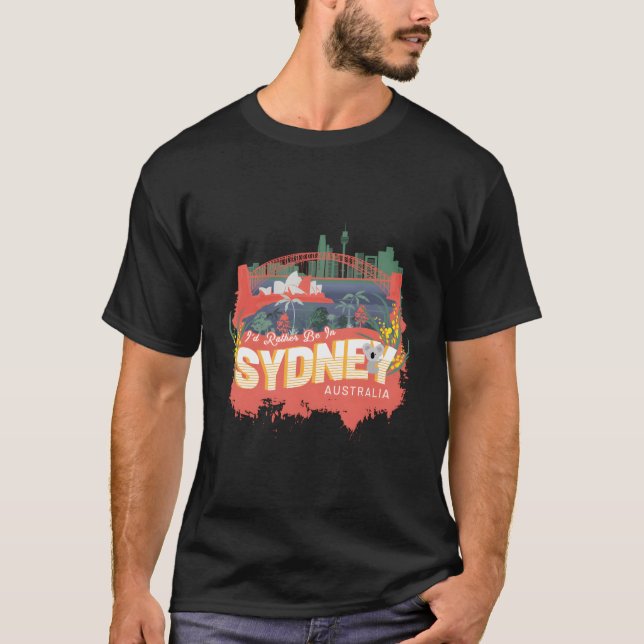 Camiseta Preferiría Estar En Sydney Australia. (Anverso)