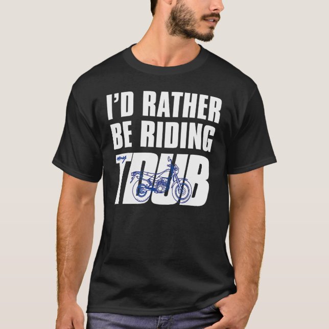 Camiseta Preferiría Estar En Tdub Adv Doble Motocicleta Dep (Anverso)