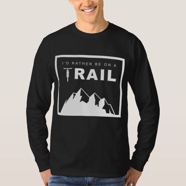 Camiseta Preferiría Estar En Una Bicicleta De Montaña MTB D (Anverso)