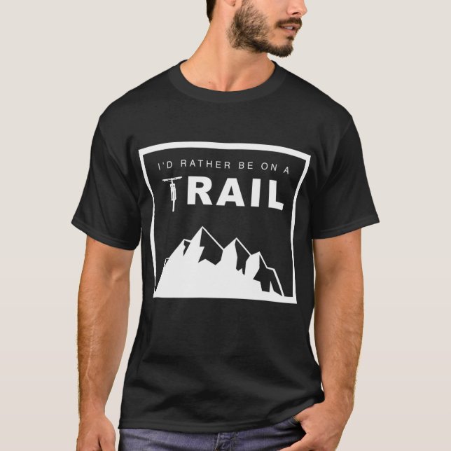 Camiseta Preferiría Estar En Una Bicicleta De Montaña MTB D (Anverso)
