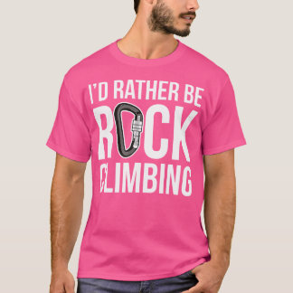 Camiseta Preferiría Estar Escalando Rock