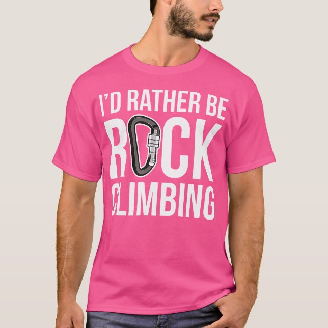 Camiseta Preferiría Estar Escalando Rock (Anverso)