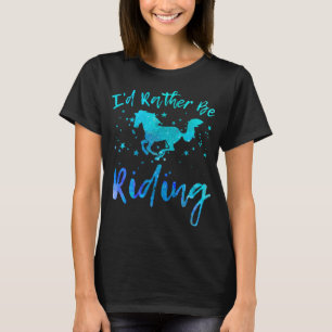Camiseta Preferiría Estar Montando Divertido Jinete Ecuestr