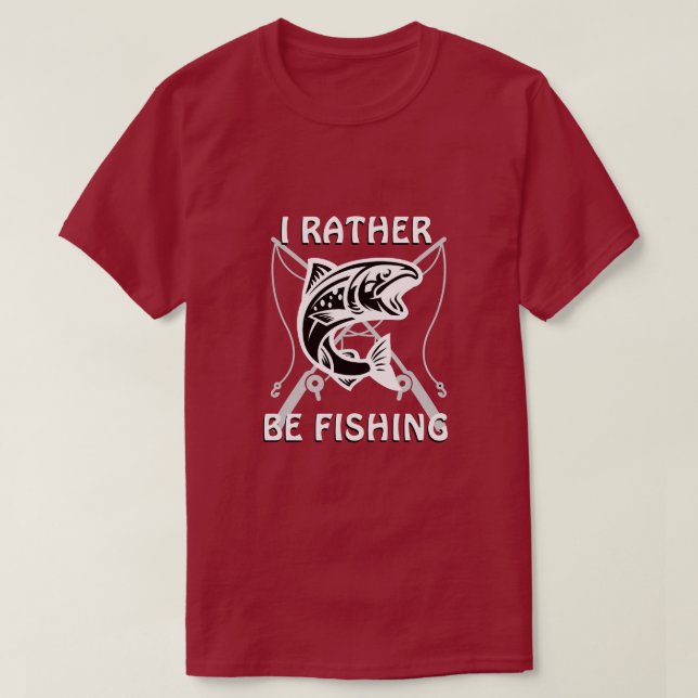 CAMISETA PREFERIRÍA ESTAR PESCANDO (Diseño del anverso)