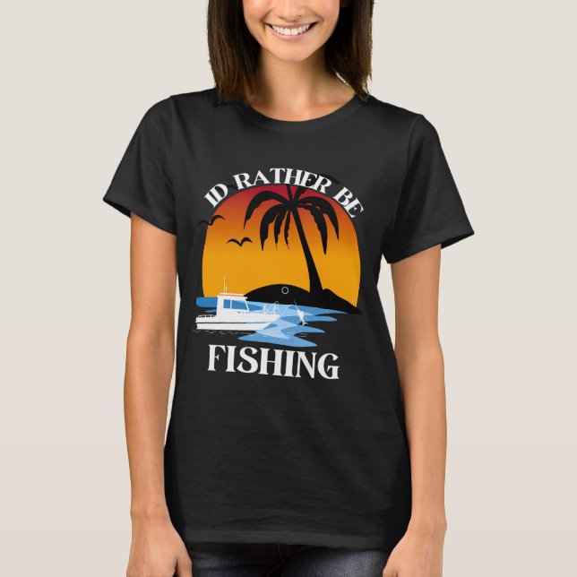 CAMISETA PREFERIRÍA ESTAR PESCANDO (Anverso)