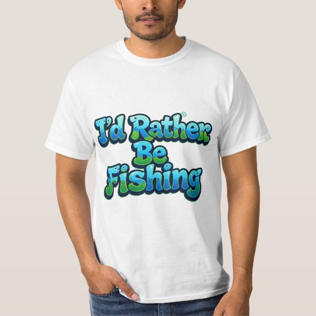 Camiseta Preferiría estar pescando peces lindos (Anverso)