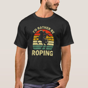 Camiseta Preferiría Estar Ropando Vintage Horseback Western